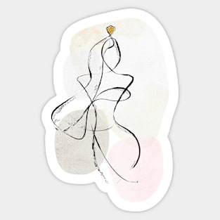 Abstract Woman Art Sticker